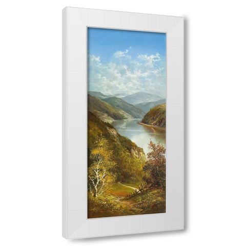 CARPATHIAN RIVER SCENE I White Modern Wood Framed Art Print by Glassl, Helmut
