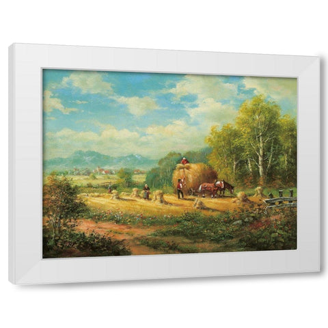 OCTOBER AFTERNOON White Modern Wood Framed Art Print by Pila