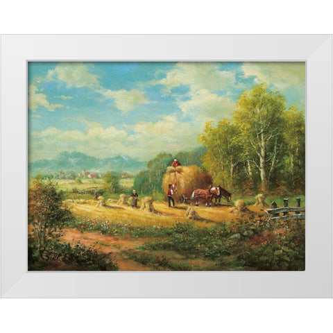 OCTOBER AFTERNOON White Modern Wood Framed Art Print by Pila