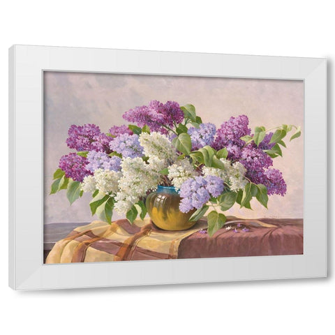 LILAC White Modern Wood Framed Art Print by Krueger, E.