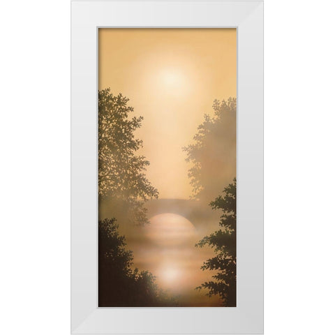 RIVER MIST White Modern Wood Framed Art Print by Walsh, Peter