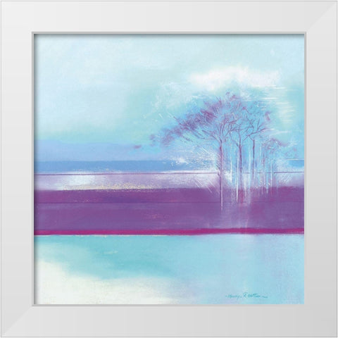 TURQUOISE Landscape I White Modern Wood Framed Art Print by Robertson, Marilyn