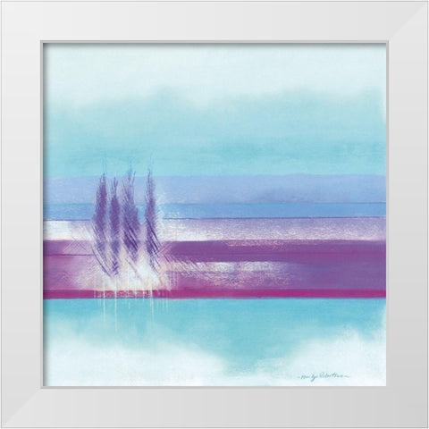 TURQUOISE Landscape II White Modern Wood Framed Art Print by Robertson, Marilyn