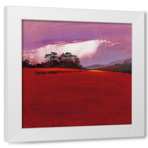 AUTUMN HILLS White Modern Wood Framed Art Print by Lee, Spencer