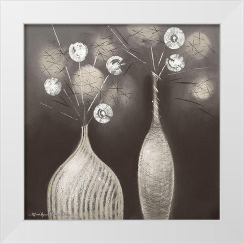 DOMINO I White Modern Wood Framed Art Print by Robertson, Marilyn
