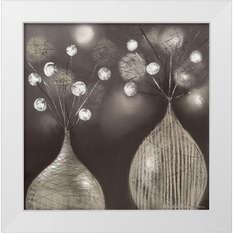 DOMINO II White Modern Wood Framed Art Print by Robertson, Marilyn