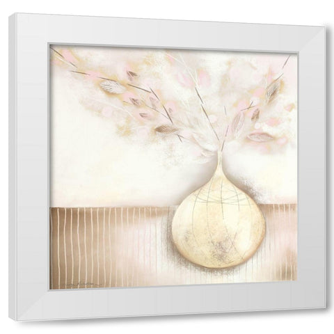 ALMOND BLOSSOM I White Modern Wood Framed Art Print by Robertson, Marilyn