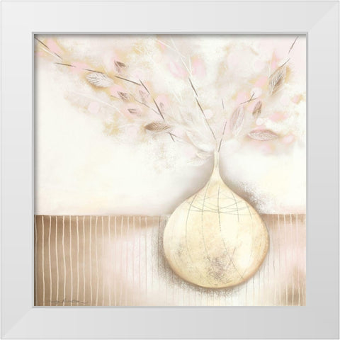 ALMOND BLOSSOM I White Modern Wood Framed Art Print by Robertson, Marilyn
