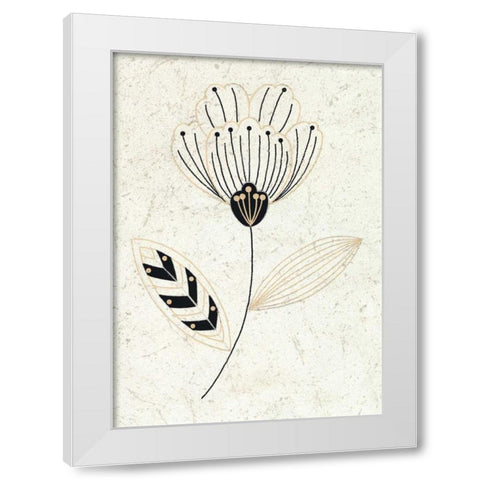 Champagne Supernova II White Modern Wood Framed Art Print by Design Show