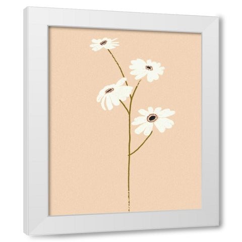 Serene Florals II White Modern Wood Framed Art Print by Design Show