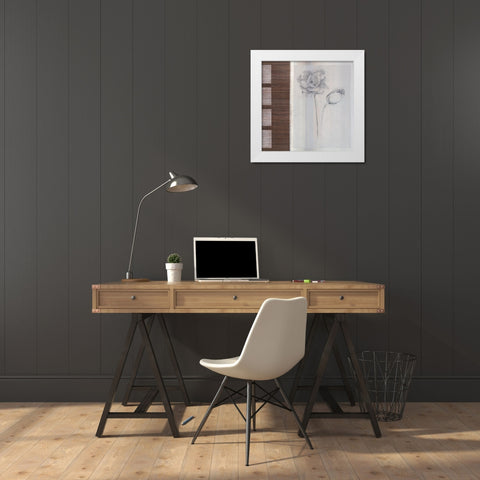 Odeur II White Modern Wood Framed Art Print by Verbeek-Van Den Broek