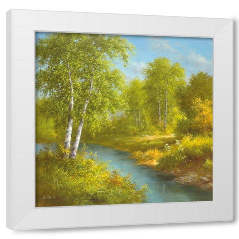EARLY SUMMER White Modern Wood Framed Art Print by Smith, B.