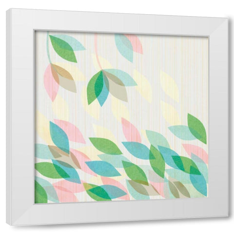 Tropical Garden I White Modern Wood Framed Art Print by Design Show