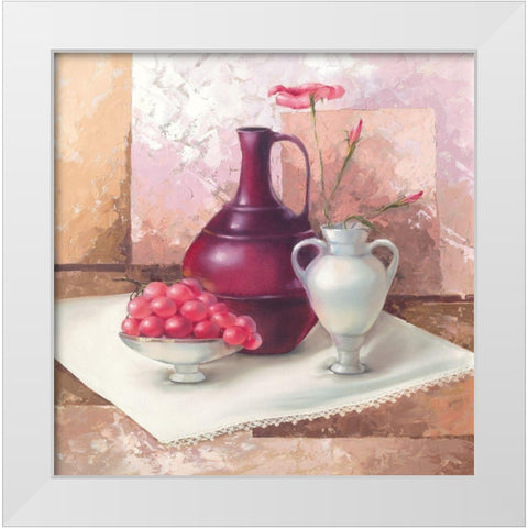 Still-Life WITH VASES White Modern Wood Framed Art Print by Babichev