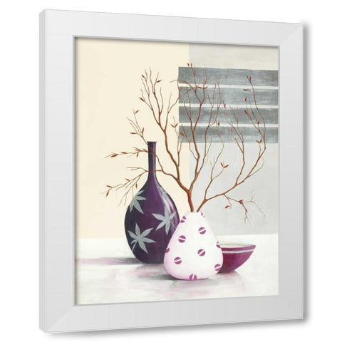 Purple Temptation II White Modern Wood Framed Art Print by Sedalia, David