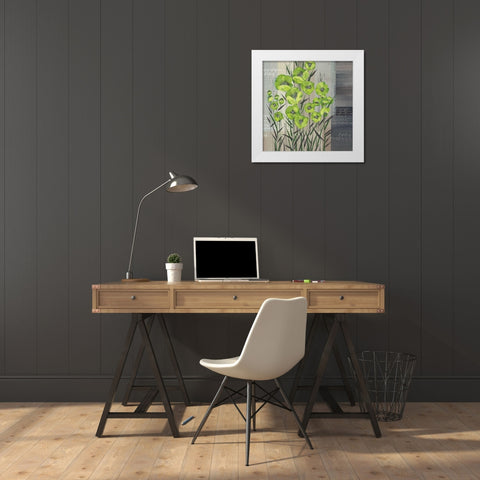 Spring Play I White Modern Wood Framed Art Print by Christina