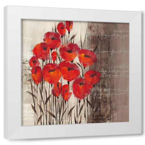 CRIMSON PLAY I White Modern Wood Framed Art Print by Christina