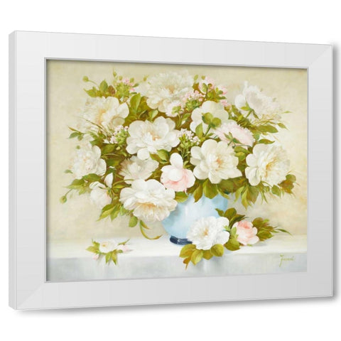 Medley In Soft Yellow White Modern Wood Framed Art Print by Fasani