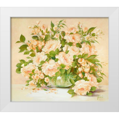 Medley In Pastel White Modern Wood Framed Art Print by Fasani