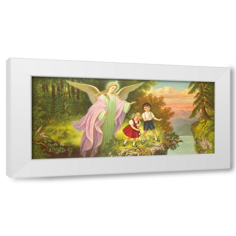 HL. SCHUTZENGEL White Modern Wood Framed Art Print by Marsani