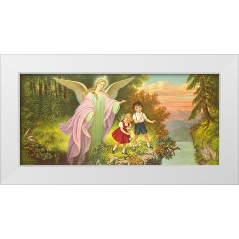 HL. SCHUTZENGEL White Modern Wood Framed Art Print by Marsani