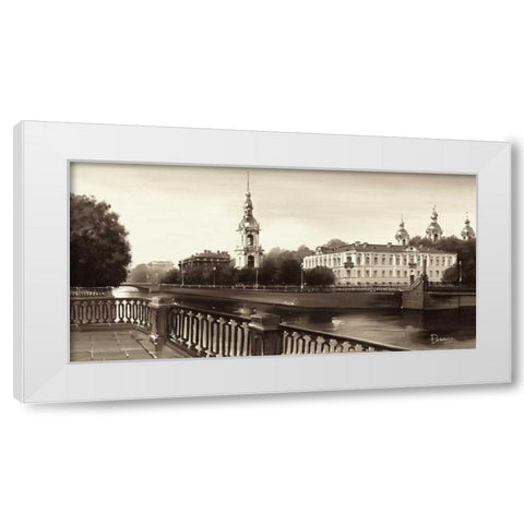 View On St. Nicholas Catedral White Modern Wood Framed Art Print by Ryazanov