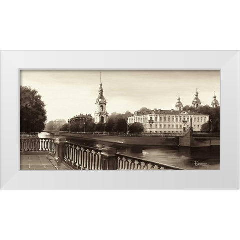 View On St. Nicholas Catedral White Modern Wood Framed Art Print by Ryazanov