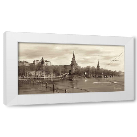 Borowizki, Moscow White Modern Wood Framed Art Print by Ryazanov