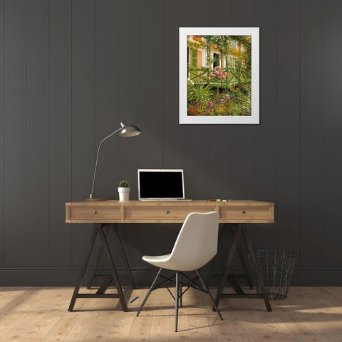 IDYLLIC SCENE I White Modern Wood Framed Art Print by Schoelnhammer, Heinz