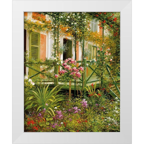 IDYLLIC SCENE I White Modern Wood Framed Art Print by Schoelnhammer, Heinz