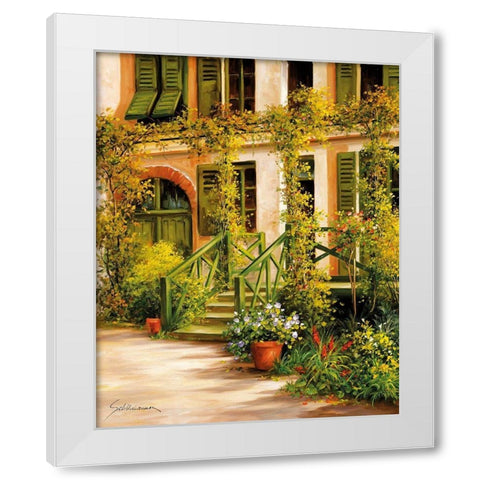 IDYLLIC SCENE II White Modern Wood Framed Art Print by Schoelnhammer, Heinz