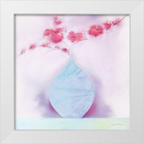 CORAL BLOSSOM I White Modern Wood Framed Art Print by Robertson, Marilyn
