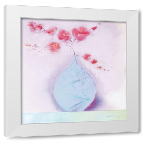 CORAL BLOSSOM II White Modern Wood Framed Art Print by Robertson, Marilyn