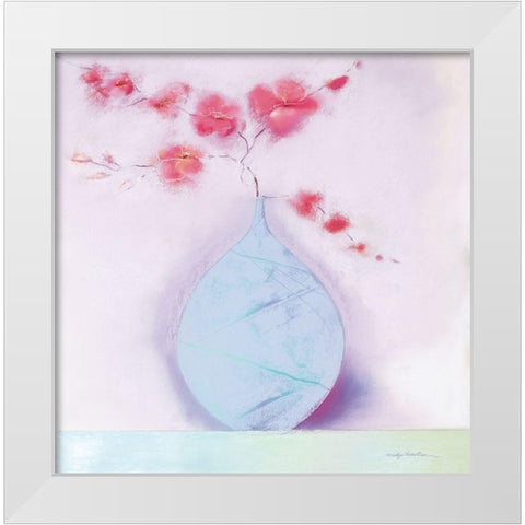 CORAL BLOSSOM II White Modern Wood Framed Art Print by Robertson, Marilyn