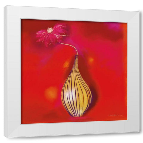 RED HOT I White Modern Wood Framed Art Print by Robertson, Marilyn