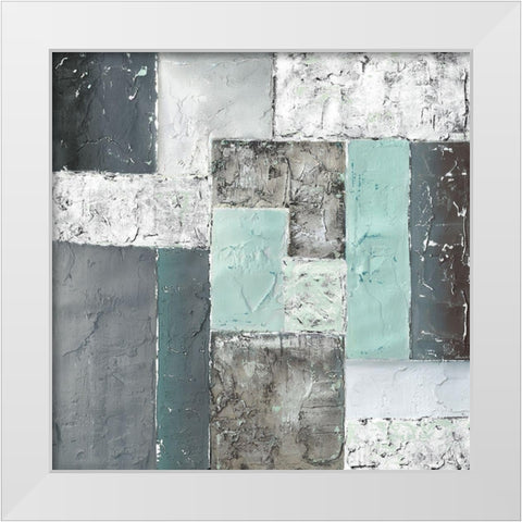QUADRANGLE II White Modern Wood Framed Art Print by Carter, Brad