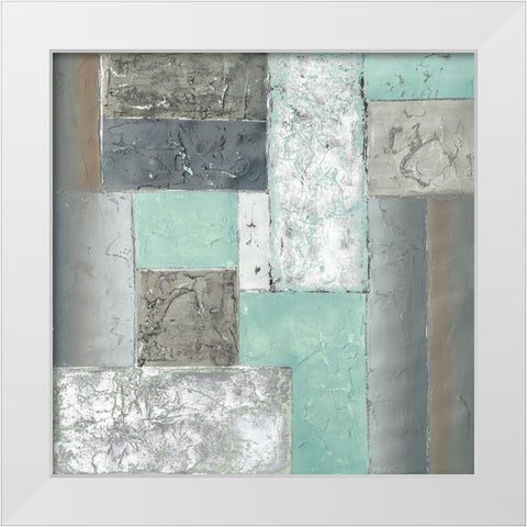 QUADRANGLE III White Modern Wood Framed Art Print by Carter, Brad