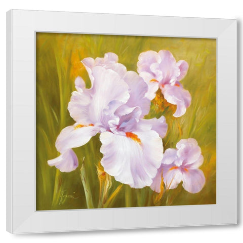 SPRING FLAIR I White Modern Wood Framed Art Print by Fasani