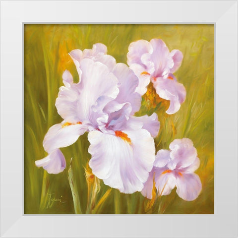 SPRING FLAIR I White Modern Wood Framed Art Print by Fasani