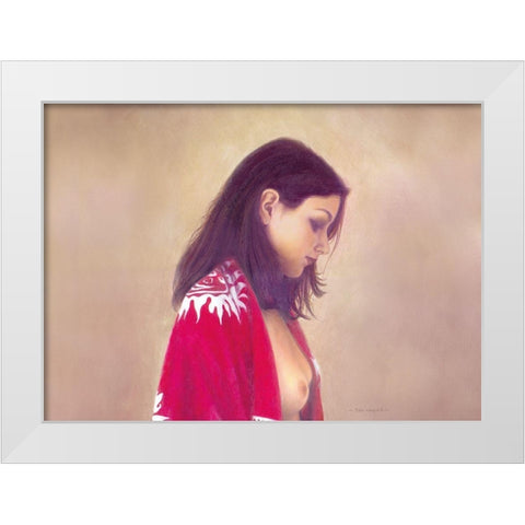 REMINISCENCE White Modern Wood Framed Art Print by Worswick, Peter