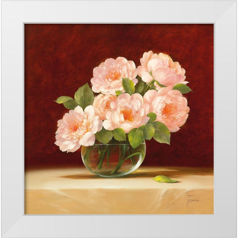 BOUQUET OF ROSES II White Modern Wood Framed Art Print by Fasani