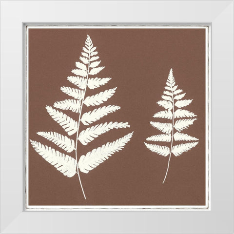 MOCCA FERN II White Modern Wood Framed Art Print by Design Show