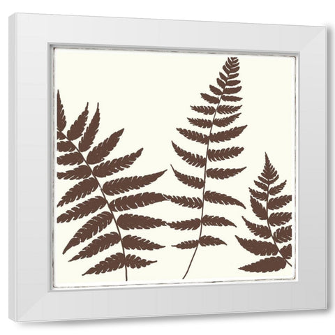 MOCCA FERN III White Modern Wood Framed Art Print by Design Show