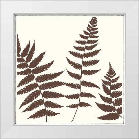 MOCCA FERN III White Modern Wood Framed Art Print by Design Show