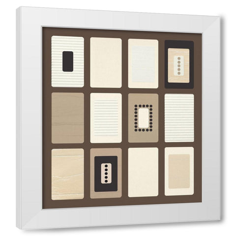 BROWN PARADOX I White Modern Wood Framed Art Print by Design Show