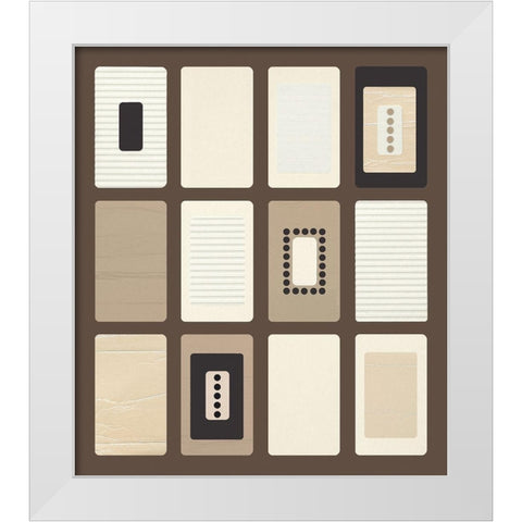 BROWN PARADOX I White Modern Wood Framed Art Print by Design Show