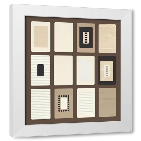 BROWN PARADOX II White Modern Wood Framed Art Print by Design Show