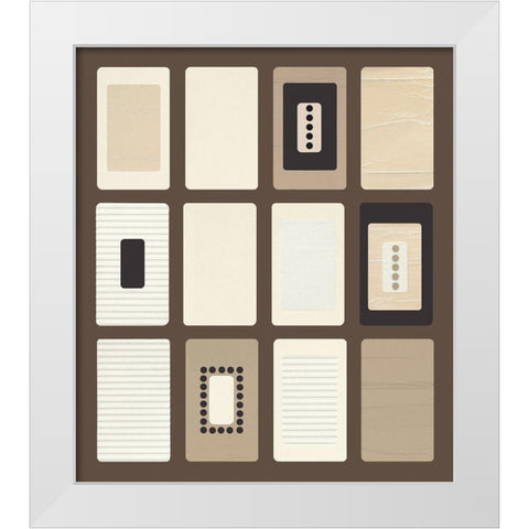 BROWN PARADOX II White Modern Wood Framed Art Print by Design Show