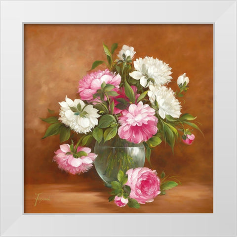 FESTIVE BOUQUET II White Modern Wood Framed Art Print by Fasani