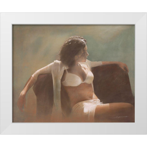 INSEGNATE DI BALLO White Modern Wood Framed Art Print by Sgarbossa, Antonio